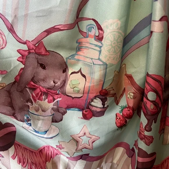 Lolita collective, Tea Party Rabbit Jumper skirt, small - Picture 2 of 10